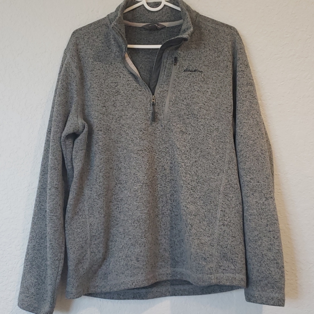 4/$20 Eddie Bauer Grey Half Zip Sweater - Medium